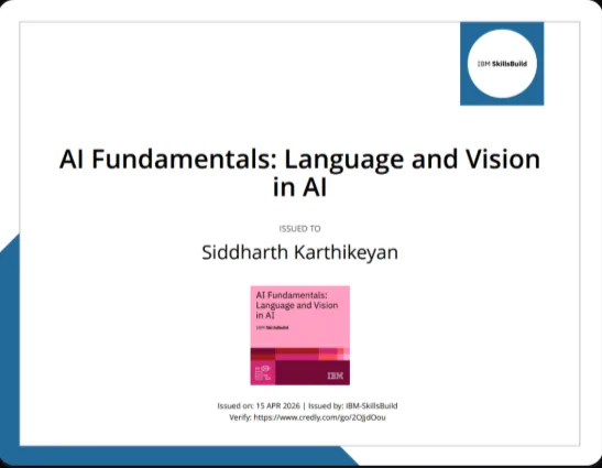 AI Fundamentals: Language & Vision in AI certificate